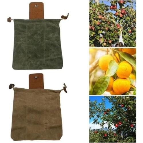 Leather Waxed Canvas Pouch Garden Tools Bag Tote Garden Tools Bag in Water Proof Canvas Black/ Brown/ Green/ Khaki