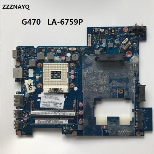 ZZZNAYQ PIWG1 LA-6759P For Lenovo G470 notebook Motherboard DDR3 HM65 REV:1.0 ( NO HDMI port One Ram slot ) 100% tested