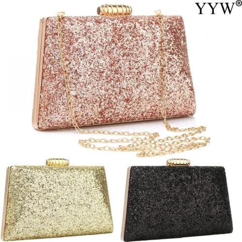 Fashion Flash Evening Clutch Bags Lady Party Wedding Evening Bags Purse Handbags Chain Shoulder Bag For Women