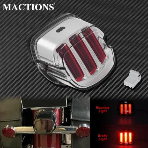 Motorcycle LED Tail Light Brake License Plate Lamp Rear Stop 12v For Harley Touring Road King Dyna Softail Sportster XL883 1200