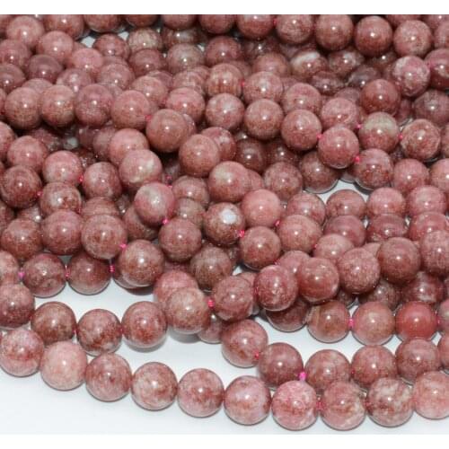 Natural Thulite Loose Round Beads 8mm , 10mm, From Norway