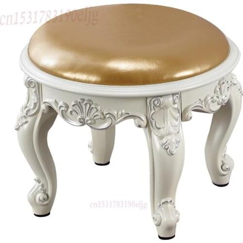 European-style Coffee Table Stool Low Stool Small Stool Sofa Stool Home Adult Fashion Creative Living Room Shoe Change Stool Rou