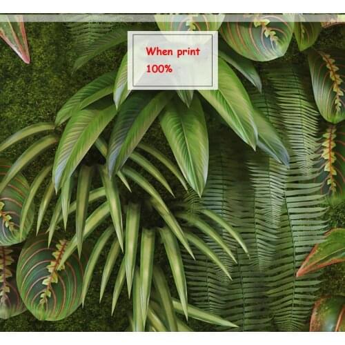 Papel Mural 8d Green leaf Wallpaper Mural wall stickers for living room 8d Photo Mural 3D flower Decor Wall Decals Art