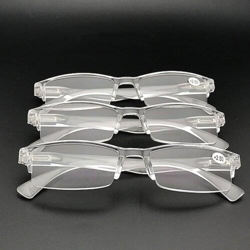 Seemfly Transparent Resin Reading Glasses Men Women Presbyopia Spectacles Gafas de lectura Diopter +1.0 2.0 2.5 3.0 3.5 4.0