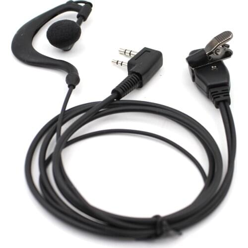 Original Kirisun K1 plug G-shape ear hook Earpiece Headset for All types two way radios with K1 plug Solid quality&Good price