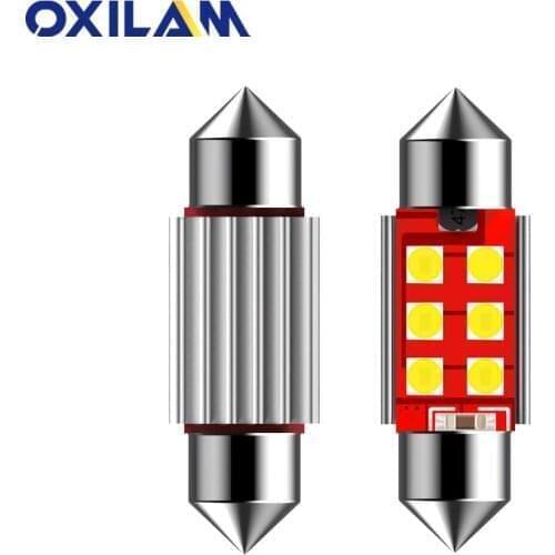 OXILAM 2Pcs Canbus Error Fres C5W LED 31mm 36mm 41mm Car Interior Lights For BMW E39 E46 E90 E60 X5 E70 E53 E36 E87 E91 F10 F30