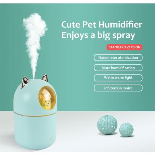 KIMRIG Portable 300ml Electric Air Humidifier Aroma Oil Diffuser USB Cool Mist Sprayer with Colorful Night Light for Home Car