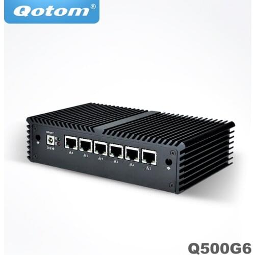 6x Intel Gigabit LAN Ports to Build Home Office Router Firewall Pfsense Untangle Qotom Mini PC Celeron Core i3 i7
