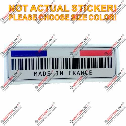 Made in France barcode French Flag Decal Sticker Car Vinyl reflective pick size