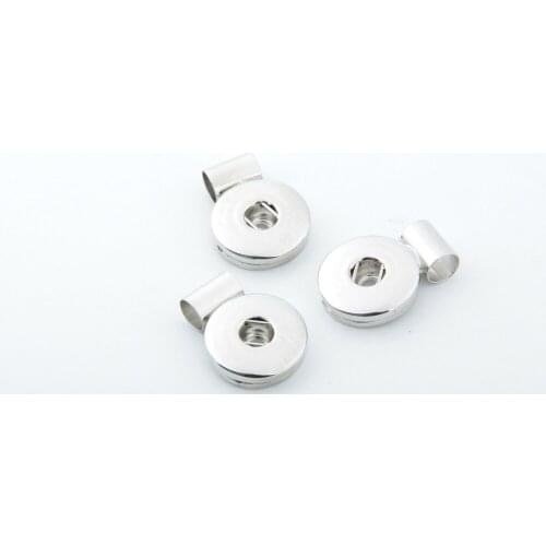 20PCS/LOT Silver Snap Pendant DIY Snap Button Jewelry Fit 18mm Snap Button Charms