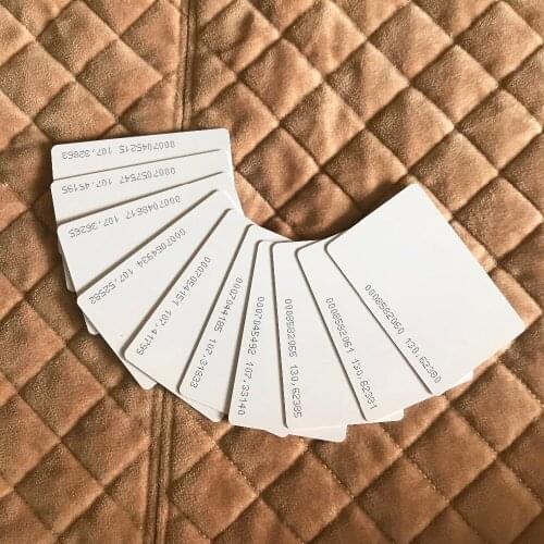 100pcs 125kHz TK4100 chip RFID Proximity ID Smart Entry Access Card with UID series number for personnel management