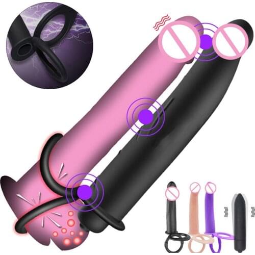 Double Penetration Strapon Dildo No Vibrator Strap On Penis Anal Plug Adult Sex Toys For Man Woman Bullet Vibrators Gay Prostate