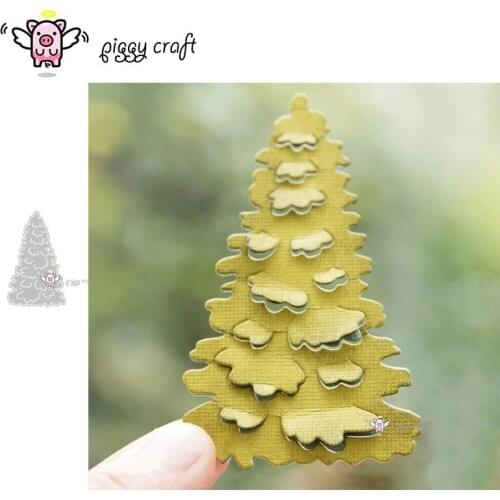 Piggy Craft metal cutting dies cut die mold Christmas tree decoration Scrapbook paper craft knife mould blade punch stencils die