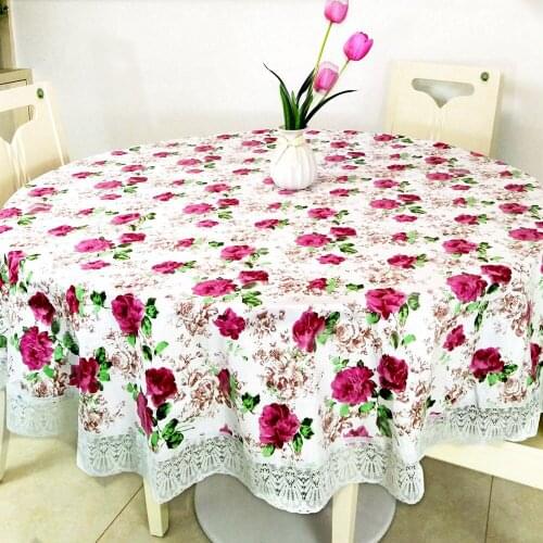 Thick Fleece-Lined Plastic Large round Tablecloth Table Cloth Household Hotel Restaurant Waterproof and european tablecloths