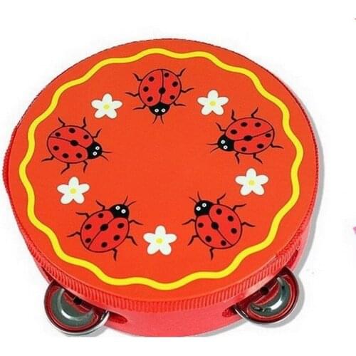 Homeschool Supplies Educational Wooden Handbell Drum Kids Toys Toddler Music Toys Hand Clapping Baby Toys Creative Gifts