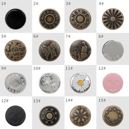 High Quality New Fashion Jeans Button Adjustable Waist Piecemeal Dismantling Metal Waist Button Accessories
