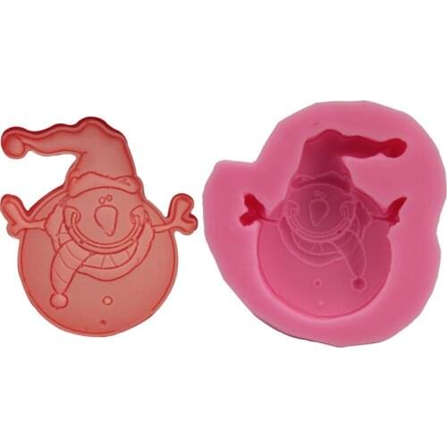 1Pcs Snowman Christmas Chocolate Party Cake Decorating Tools DIY Fondant Silicone Mold