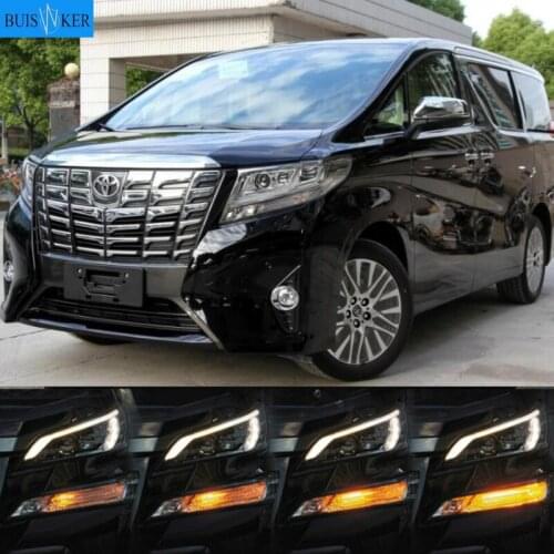 2PCS Car Dynamic turn signal light For Toyota Alphard Vellfire 20 Vellfire 30 LED DRL Daytime Running Light