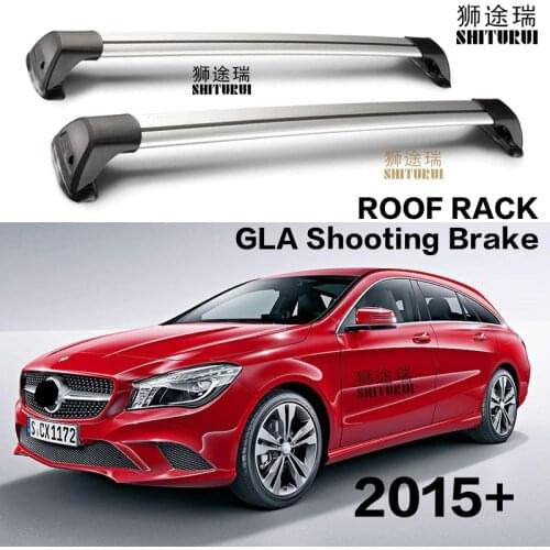 2 pcs For Mercedes-Benz CLA Shooting Brake X117 C117 2015+ roof bar car special aluminum alloy belt lock Led shooting cla coup