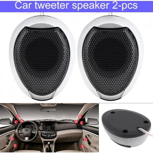 2pcs Universal 1000W High Efficiency Metal + Plastic Mini Car Dome Tweeter Speakers for Car Audio System