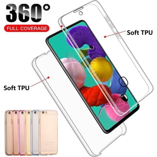 360 Soft Silicone Case For Samsung S20 FE S10+ S8 S9+ S20 Plus Full Body Clear Cover Galaxy S20 Ultra S10 Lite S10E S7 Edge Capa