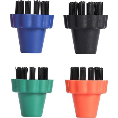 4pcs/set Small Round Brushes Replacement Cleaning Brush for Karcher SV7 SV1802 SV1902/ 2.860-231.0 Steam Cleaner Accessories