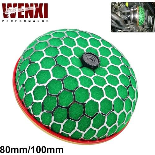 80mm / 100mm Round Mushroom Super Power Car Air Filter Cleaner Intake Flow WX-HAF80/100-MB