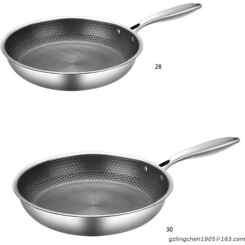 P8DE Non-stick Pot Cookware 2 Sizes Choose Fried Steak Pot Saucepan Honeycomb Kitchen