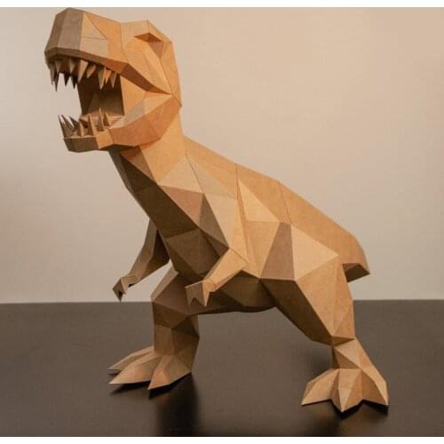 Papercraf 3d Dino paper animal models Pinscher Dinosaur papercraft toy home decor wall decoration puzzles eductional diy doll