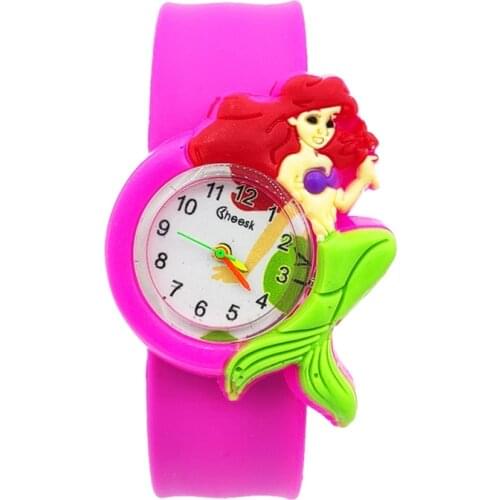 3D Cartoon Mermaid Kids Watches Baby Toys Clock Bracelet Childrens Watches Child Watch for Girls Boys Kid Christmas Gifts
