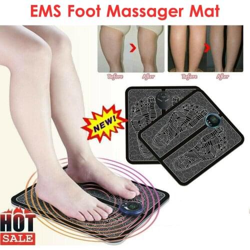 Electric EMS Foot Massager Pad Feet Muscle Stimulator Leg Reshaping Foot Massage Mat Relieve Ache Pain Health Care
