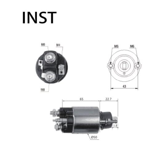 ELECTROMAGNETIC SWTICH SOLENOID FOR 12V 4.5KW 5213313 5213875 053400-5480 701 0534002140 0534005480 5213313 5213875