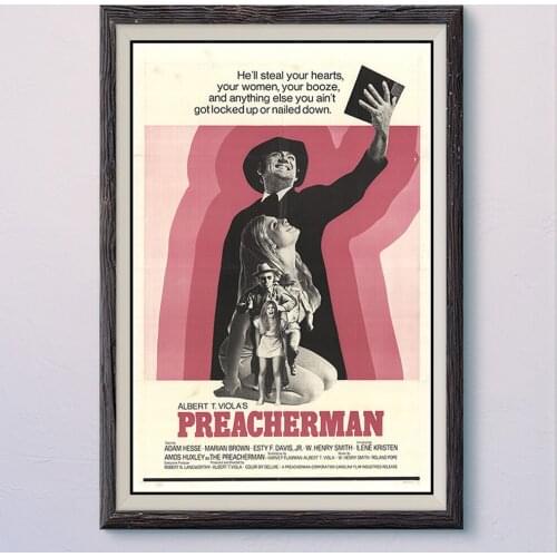 N265 PREACHERMAN Vintage Classic Movie Wall Silk Cloth HD Poster Art Home Decoration Gift