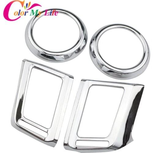 For Toyota RAV4 2013 2014 2015 2016 2017 2018 Chrome Dashboard Front Air Condition Vent Outlet Cover Trim Garnish Molding