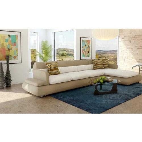 Customized leather sofa small apartment modern minimalist combination living room furniture fashion leather sofa