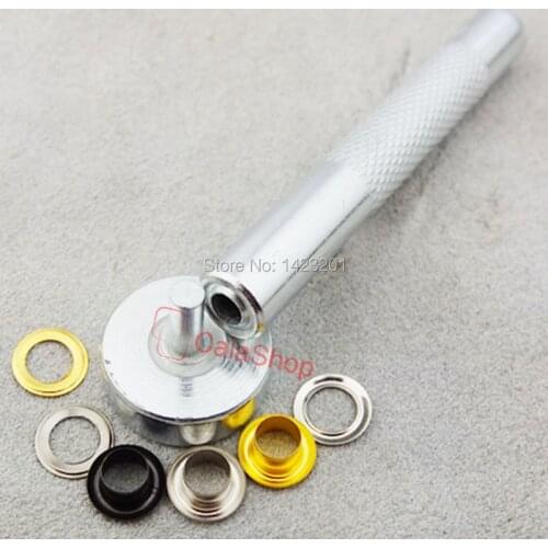 One Setting Tool 400# + 60 PCS 6mm Grommet Eyelets Canvas Clothes Leather 3 color F71Mx