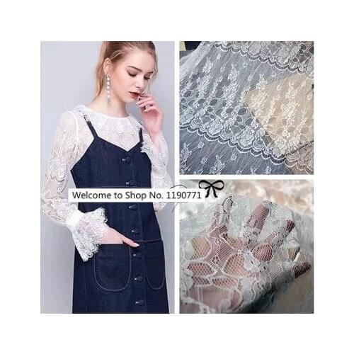 Exquisite lashes lace fabric DIY clothing dress the skirt home accessories