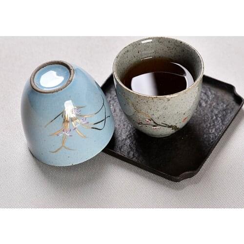 Ceramic Travel Teacup Water Cup Retro Stoneware Coffee Soup Household Tea Cup Household Products Tableware Drink Cup Wine Set