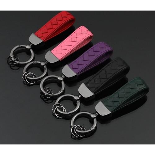 Leather Keychain Is Suitable for vw M RS R Car Key Pendant