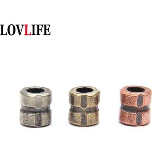 Brass Outdoor Folding Knife DIY Lanyard Pendant Umbrella Rope Paracord Bead Accessory EDC Tool Keychains Hanging Keyring Jewelry