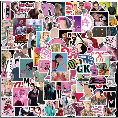 10/50/100PCS Rapper Music Singer Machine Gun Kelly Stickers For Laptop Guitar Luggage Motorcycle Helmet Graffiti Stickers Decals
