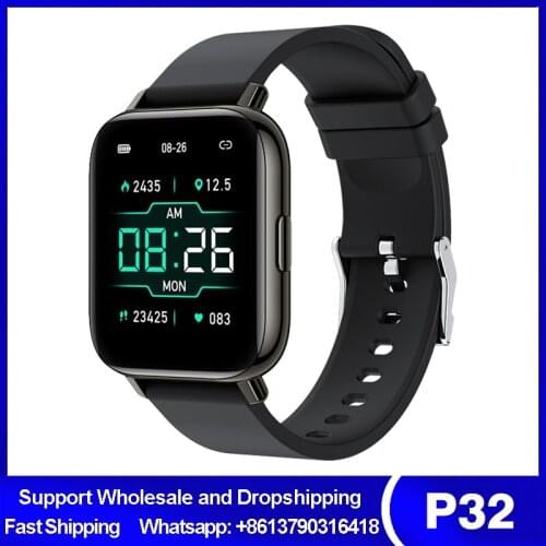 New SmartWatch P32 2021 Bluetooth Call Men Women 1.69inch Sleep Blood Pressure Heart Rate Fitness Tracker Sport Waterproof Watch