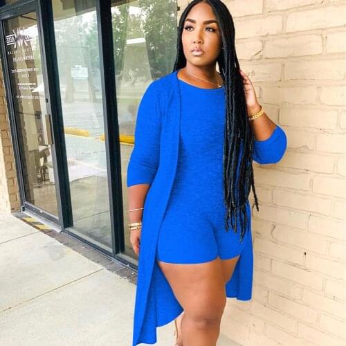 Autumn Winter Knitted Two Piece Set Women Clothes Long Sleeve Coat and Playsuit Casual Lounge Wear 2 Piece Outfits Matching Sets