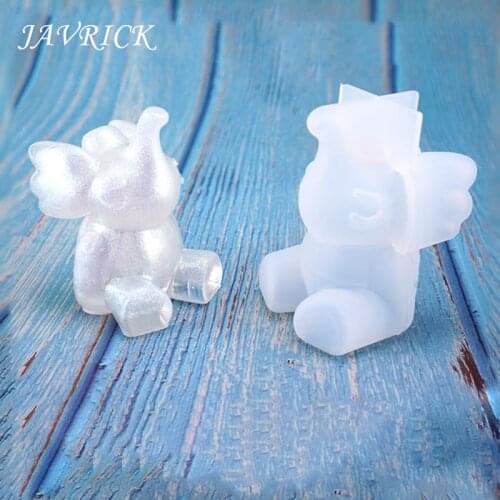 Crafts DIY Mold Q Edition Little Elephant Toys Table Decoration Jewelry Silicone Molds