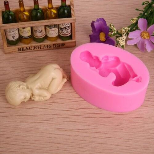 Sleeping Baby Silicone Fondant Mould Chocolate Sugarcraft Cake Mold Baking DIY S