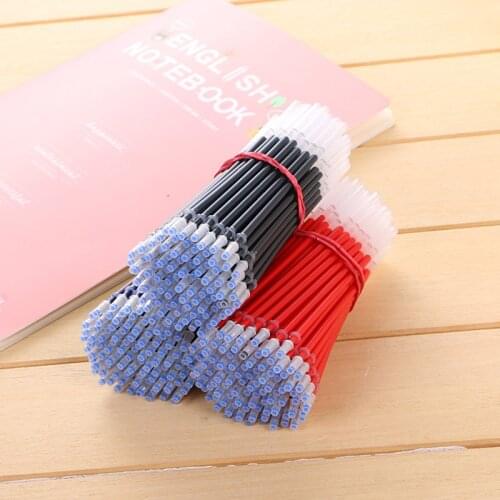 20Pcs Black Blue Red Color Ink Gel Pen Refill 0.38mm 0.5mm Refill Office School Supplies Cute Stationary Wholesale