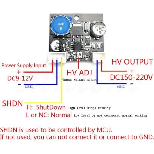 Glow tube clock boost module MAX1771 scheme drive IN-12,IN-18, IN-4,SZ3-1 IN-14 output voltage 150-220V adjustable Small size