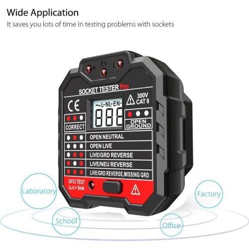 Socket testers voltage test socket detector Socket Tester pro in circuit breaker finders US pulg