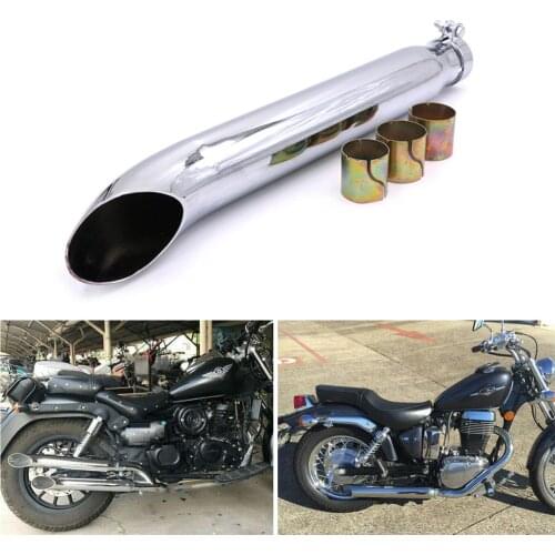 Motorcycle Turn Out Exhaust Muffler Pipe Tapered Silencer Slash Cut for Harley Honda Cafe Racer Suzuki Intruder LC VL 1400 1500