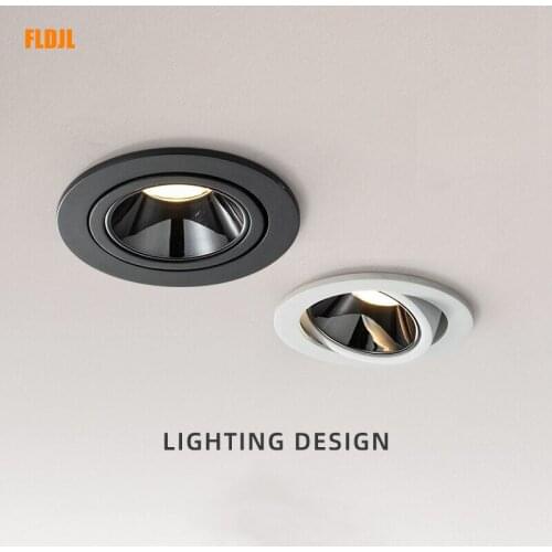 Dimmable anti-glare LED recessed downlight 7W12W LED ceiling spotlight 3000K4000K6000K adjustable angle spotlight home lighting